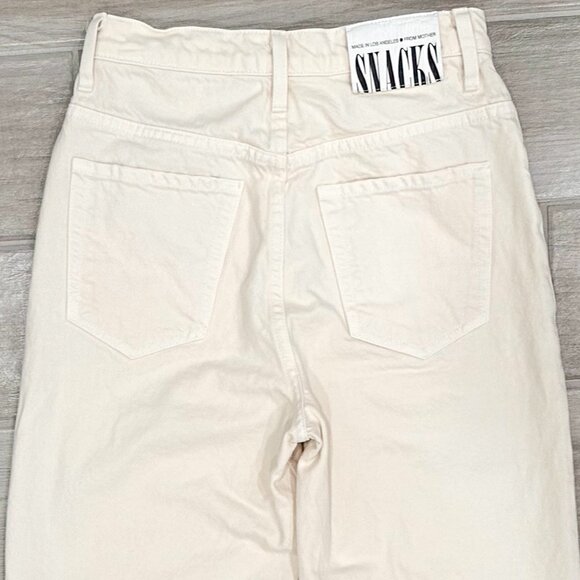 Mother SNACKS! High Waisted Double Stack Ankle Jeans in Natural Size 25 - Picture 7 of 14